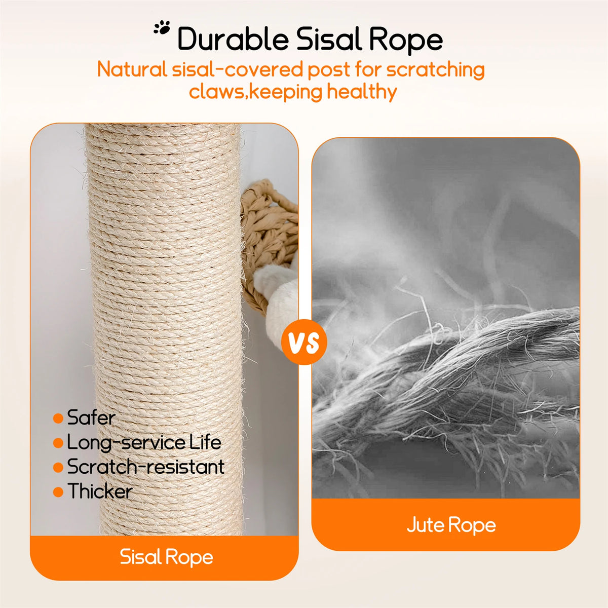 Arbre à Chat en Osier 99 cm – Paniers Naturels, Griffoir Sisal & Niche Cosy